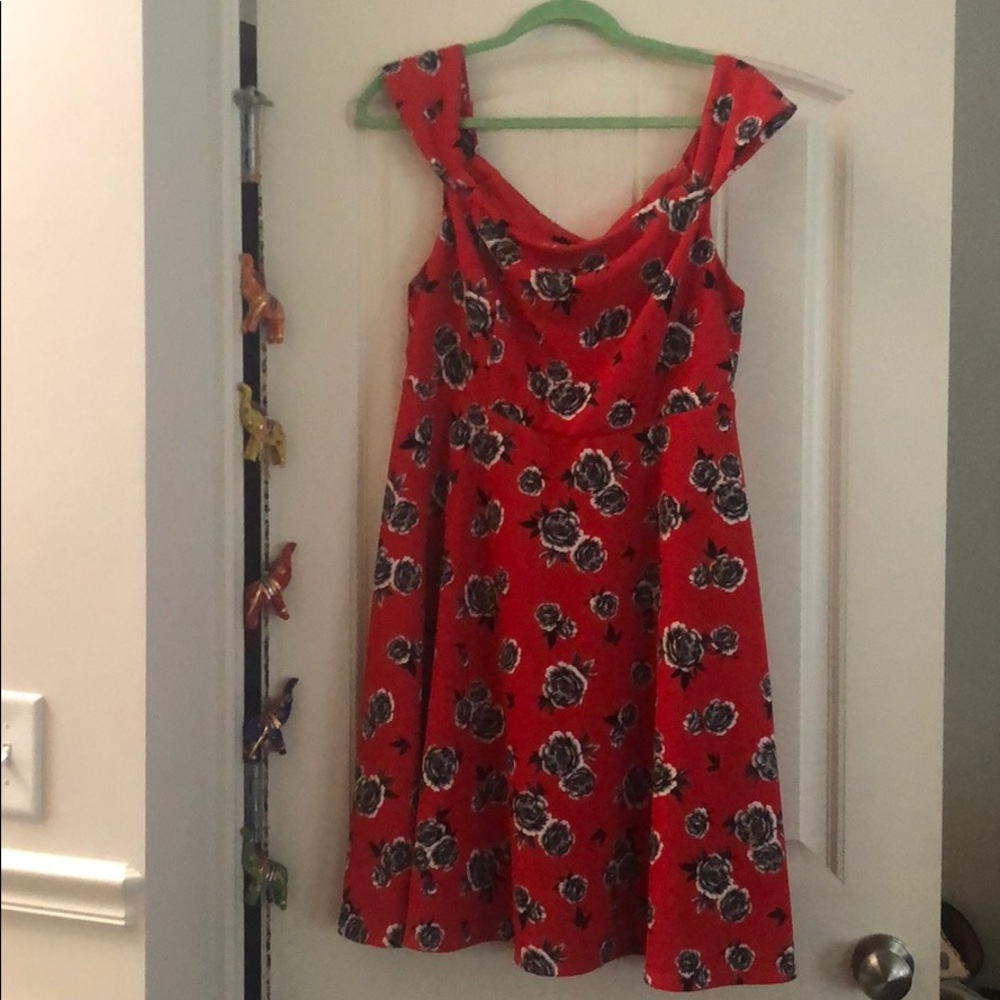 Torrid off the shoulder floral dress
